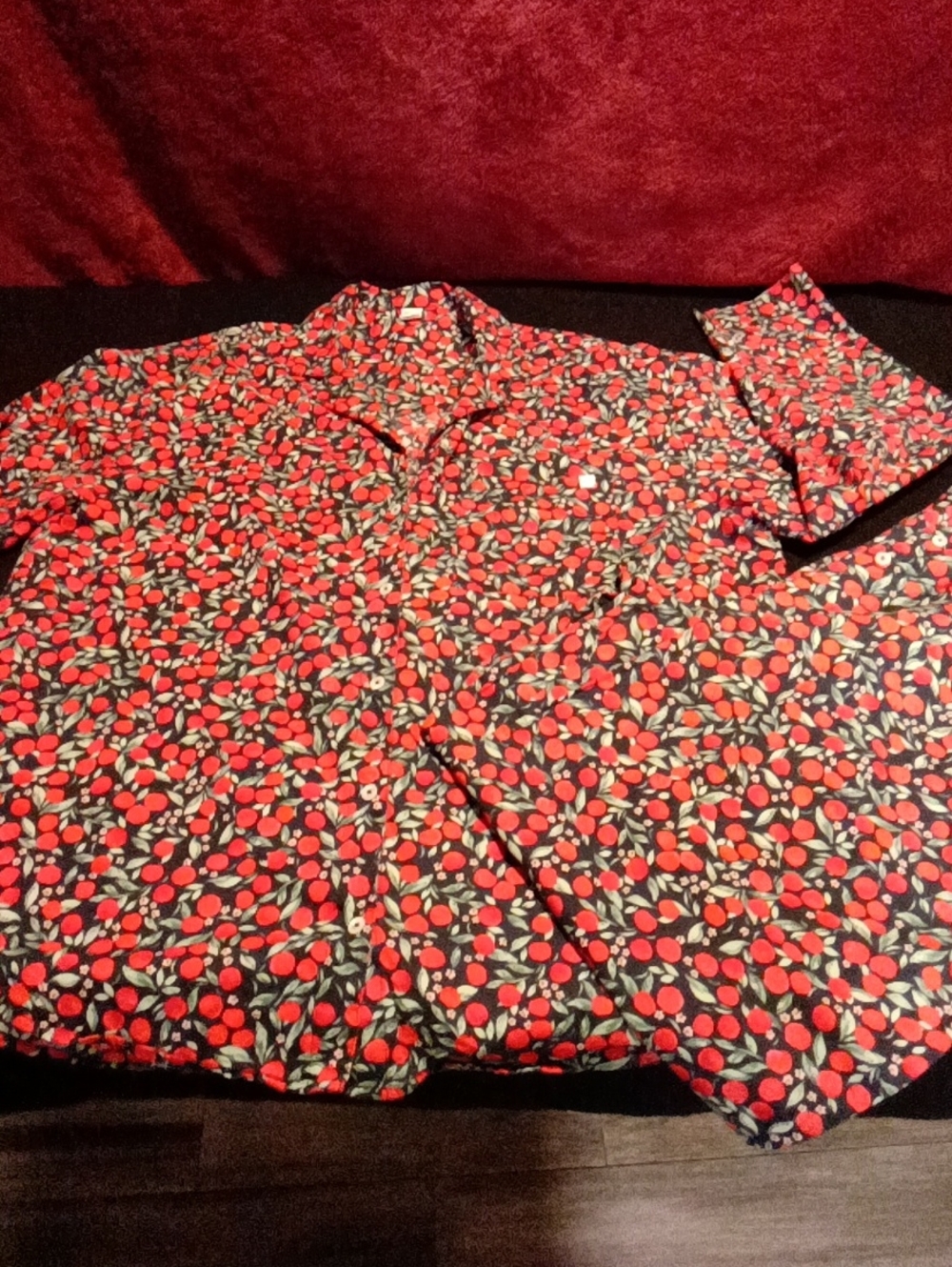 Only Red Cherry Print Pajama Set